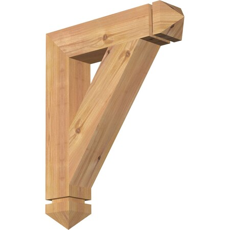 Ekena Millwork Traditional Arts & Crafts Smooth Bracket, Western Red Cedar, 3 1/2"W x 18"D x 22"H BKT04X18X22TRA03SWR